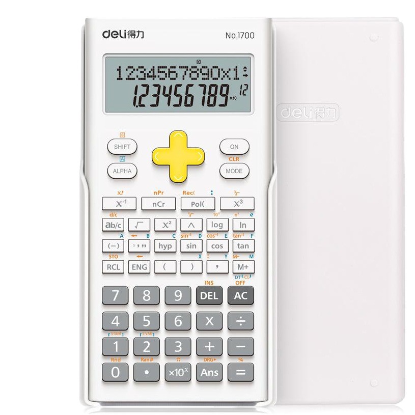 Deli 1700 calculadora científica portátil lindo estudiante de secundaria aprendizaje examen función calculadora