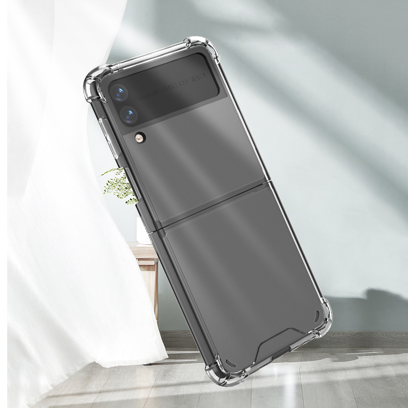 Anti-Fall Mobile Phone Case Samsung Zflip4 Suitable for Galaxy Z Flip3 Four-Corner Protective Cover
