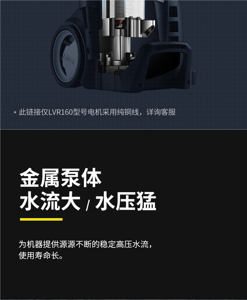Lava High-Pressure Car Washing Machine for Home Use 220V High-Pressure Water Gun Garden Cleaning Machine High-Power Powerful Floor Cleaning and Car Washing Pump