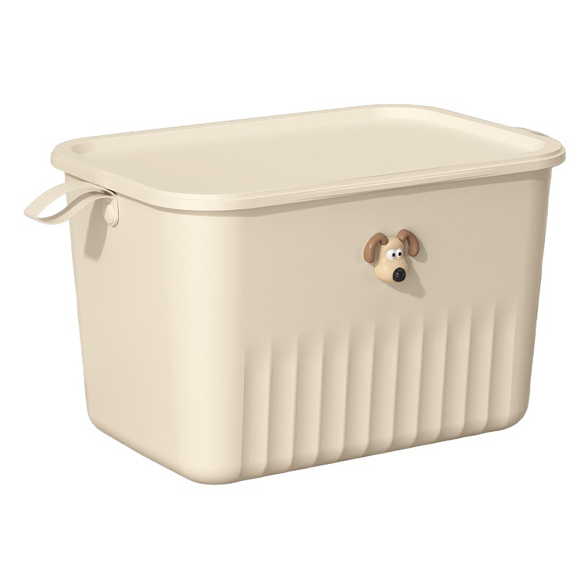 Caja de almacenamiento de plástico con tapa caja de almacenamiento de cosméticos de escritorio caja de almacenamiento de ropa doméstica canasta de almacenamiento de artículos diversos de juguete