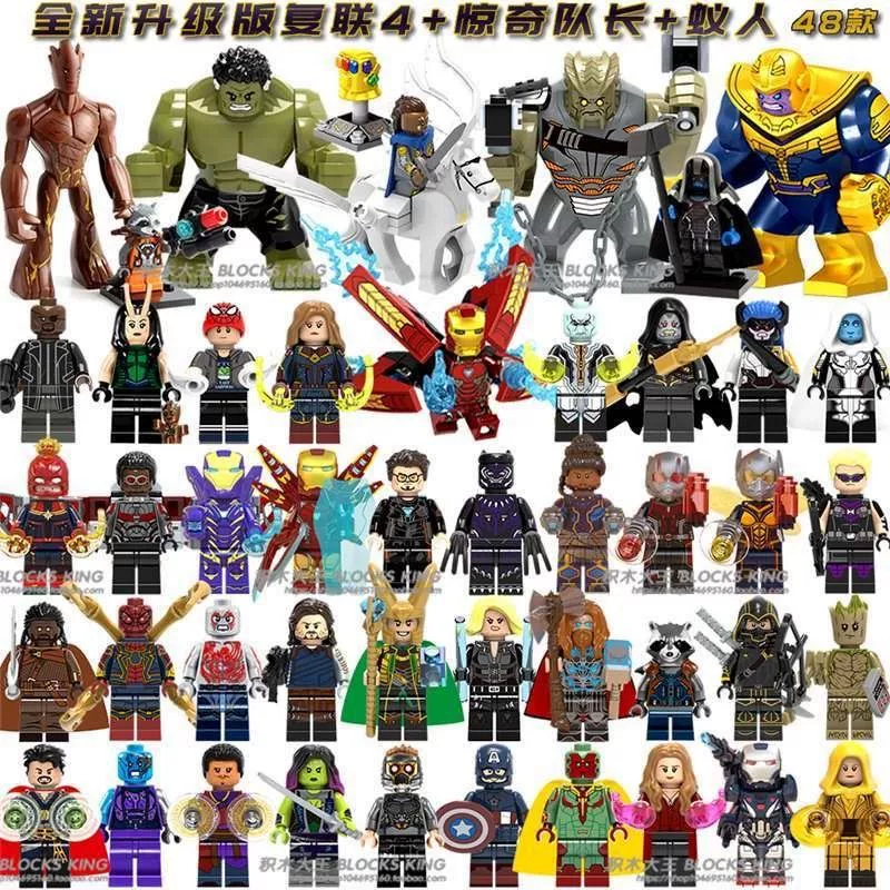 Minifigures (Lego) heroes random mix sets, 3–50 pcs, optional baseplate/gift
