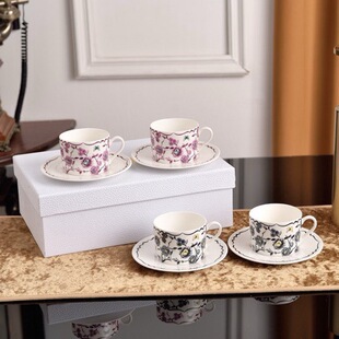Jungle Series High-Definition Bone China Two-Cup and Two-Plate Coffee Set Gift Box Packaging