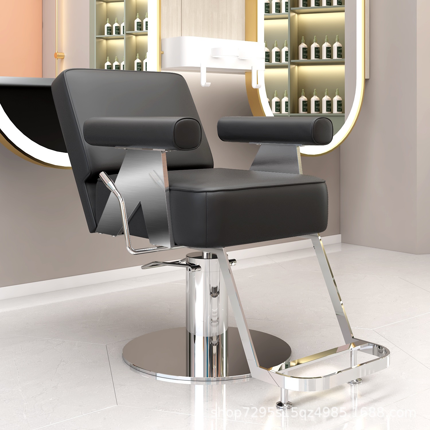 Fábrica directa silla de peluquería silla de salón de peluquería silla de corte de peluquería puede caer la moda red silla de aceite