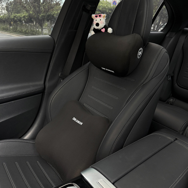 2025 New Model Car Headrest Memory Foam Car Seat Neck Pillow Cute West Highland Terrier Doll for Car Use