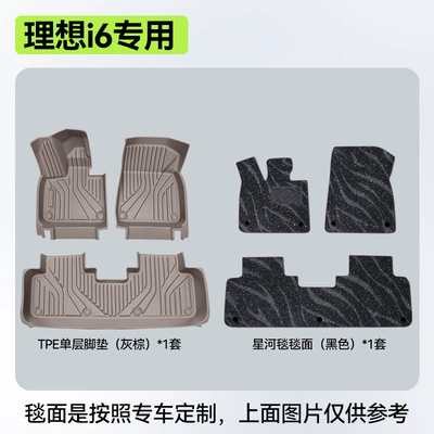 Modelə uyğun ayaqaltı | All-Weather Car Trunk Mats - ideal-i6-double-layer-floor-mats-grey-brown-black-galaxy-blanket