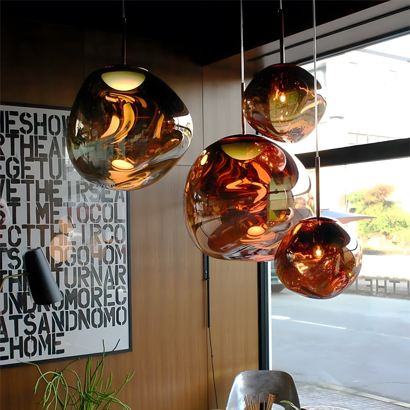 Nordic Creative Internet Celebrity Melt Lava Restaurant Chandelier Living Room Bar Villa Model Room Exhibition Hall Duplex Light Luxury
