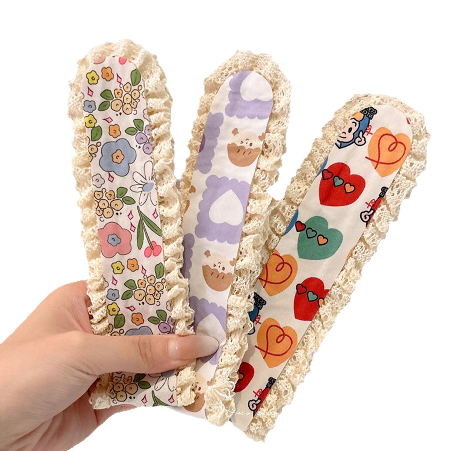 Flequillo para niños, artefacto de acabado de cabello roto, niña no lastima el cabello, cinta para el cabello con velcro, diadema en la frente de niña, tocado