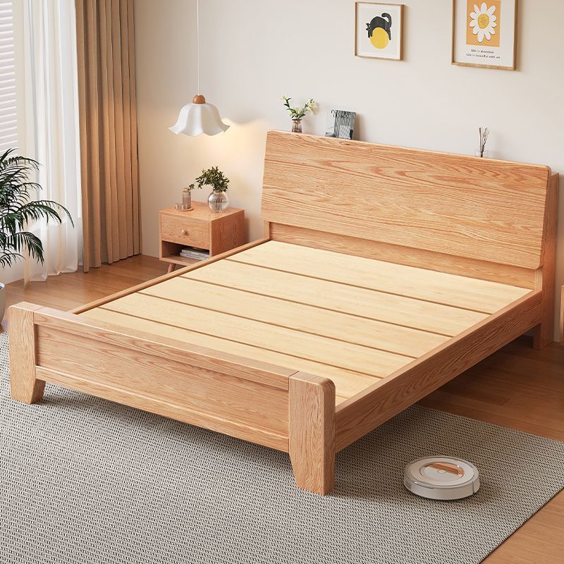 Cama de madera sólida toda la madera sólida engrosada cama inclinada alta presión de aire caja cama de almacenamiento doméstica protección ambiental E0 nuevo roble chino