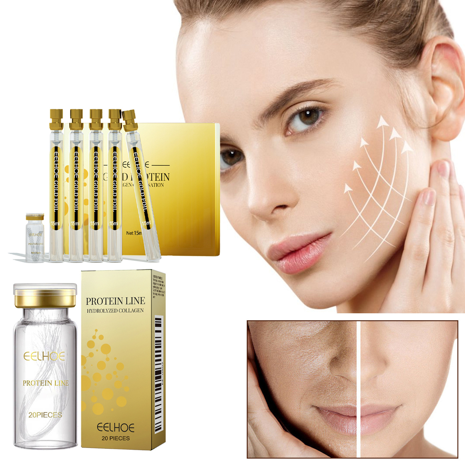 Eelhoe Protein Care Line: Locks in Moisture, Smoothes and Softens the Skin, Makes the Skin Surface Flexible, and Makes the Skin Layer Smooth and Tender
