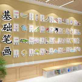 基础笔画硬书法班级教室辅导培训墙面装饰布置贴氛围海报走廊小中