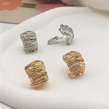 无耳洞法式半圆形金属耳夹新款小众设计感高级耳环冷淡风气质耳饰