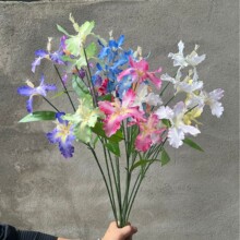 3头莫奈小鸢尾花 仿真 婚庆居家装饰假花 批发