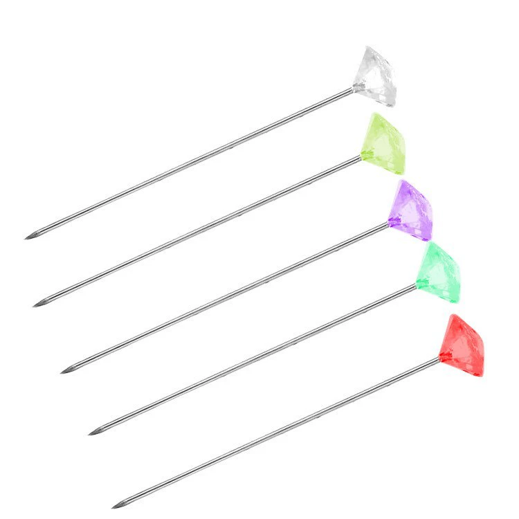 Белая прозрачная алмазная игла для позиционирования цветочный штифт фиксированная игла для укладки свадебного букета