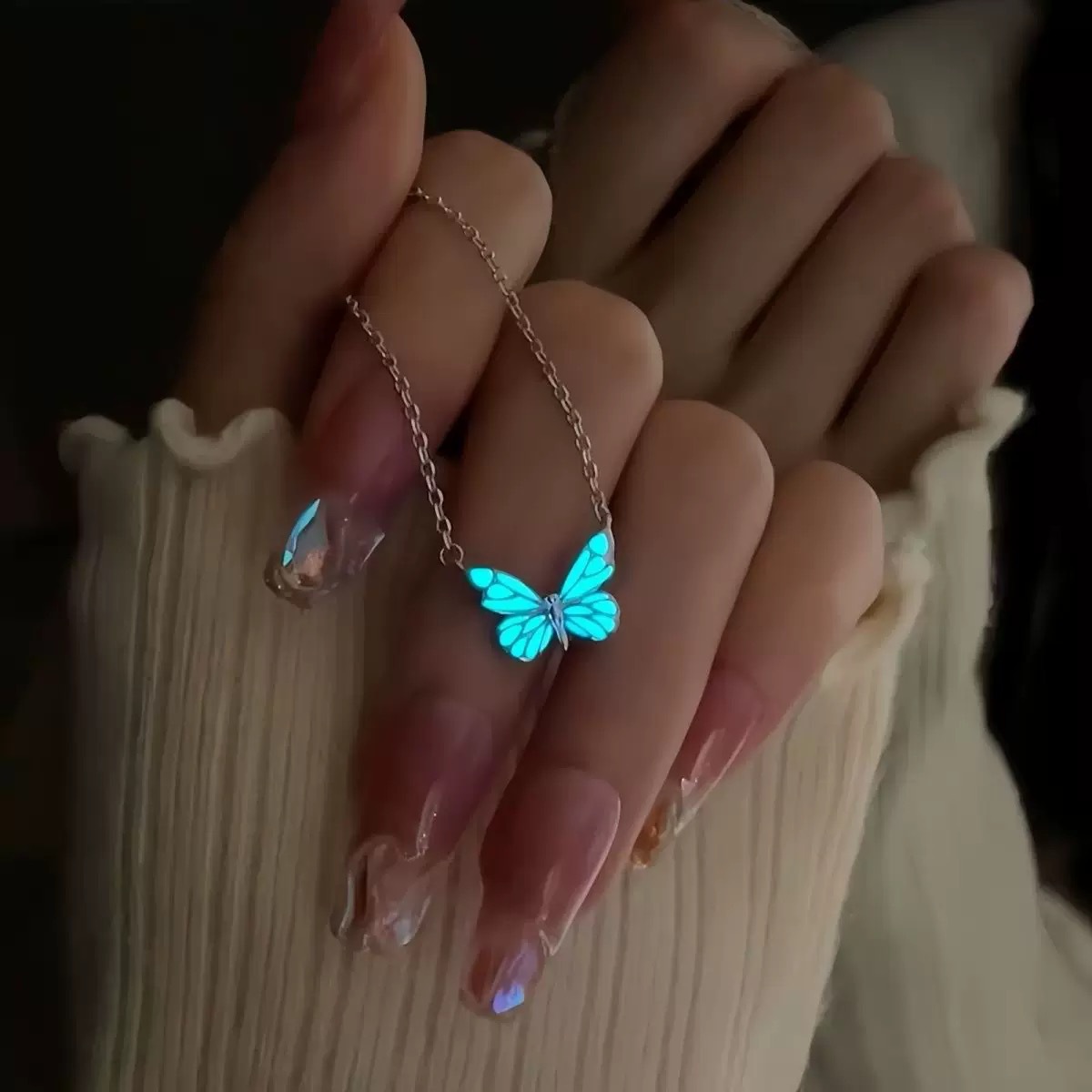 Cadena de clavícula de todo fósforo collar de estrellas diseño de nicho femenino clavícula ins accesorios simples y fríos