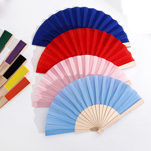 Foreign trade supply fan wholesale high-grade log retro craft fan summer environmental protection lotus bone fan customization