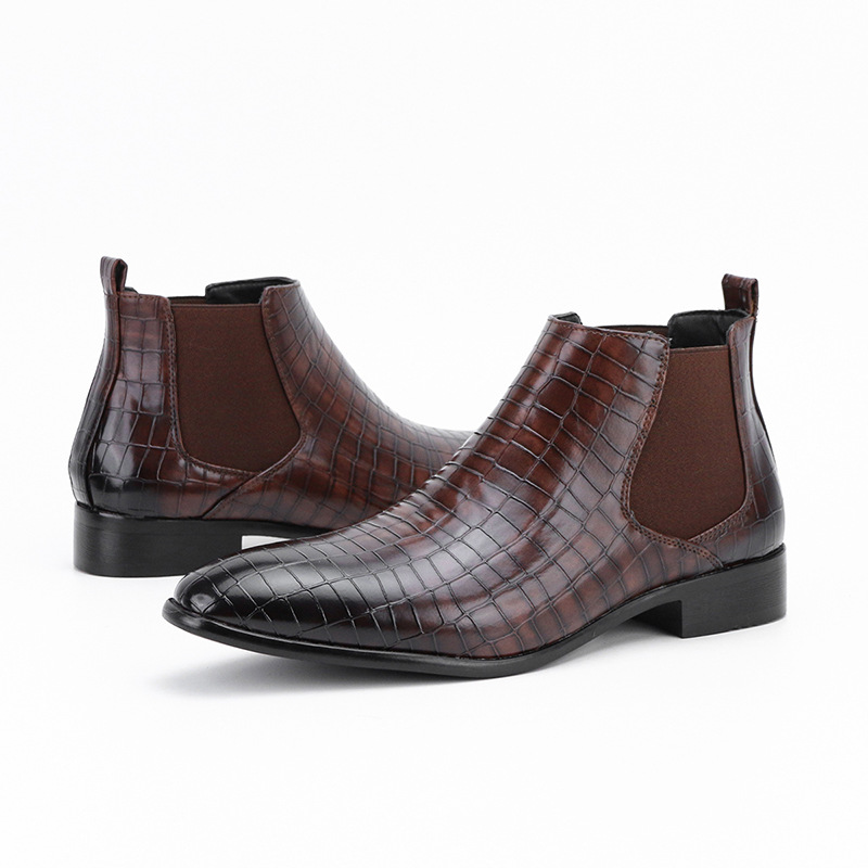 Stivali da uomo Scarpe da uomo con testa quadrata piccola tutti gli stivaletti da uomo alla moda_voghion.com