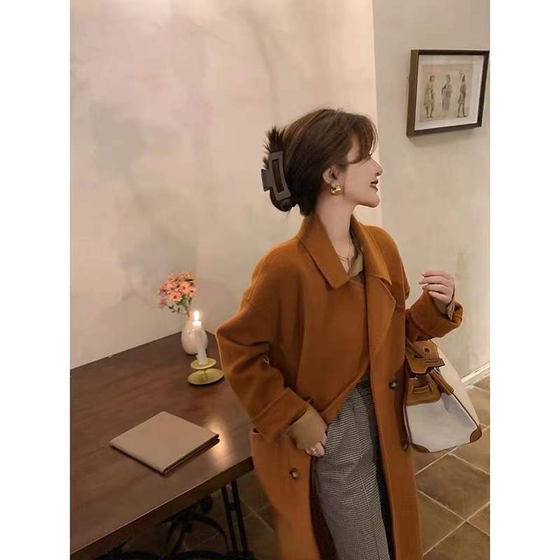 Double-faced Cashmere Coat - Back View