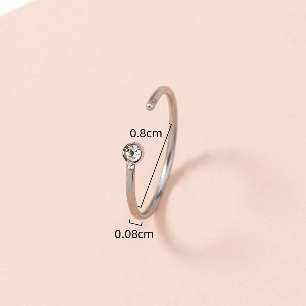 Geometric Stainless Steel Plating Nose Ring Nose Studs display picture 1