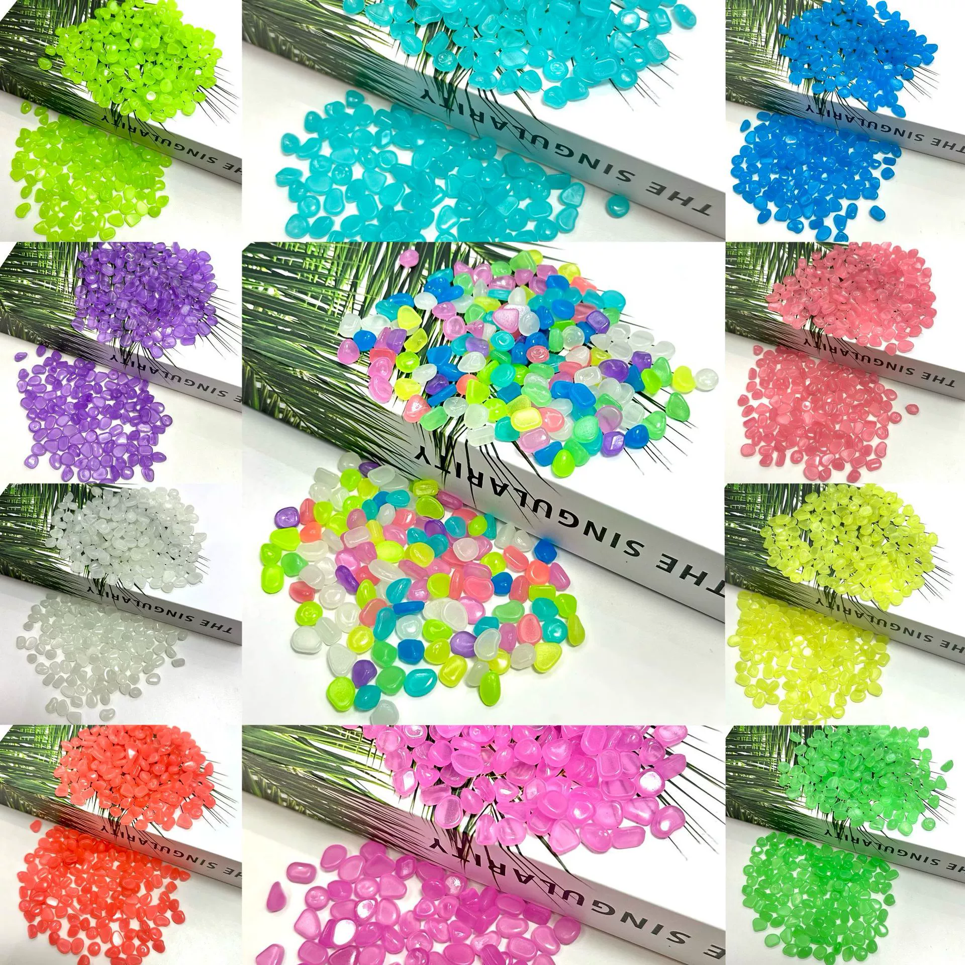 5-миллиметровые светящиеся камни для аквариумов, светящаяся галька, флуоресцентные камни для садов и микроландшафтов, оптовая продажа светящихся камней напрямую с завода