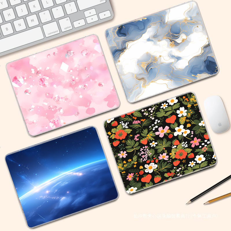 小猫花纹笔记本电脑桌防水垫高颜值顺滑耐脏鼠標墊小号鼠标垫加厚