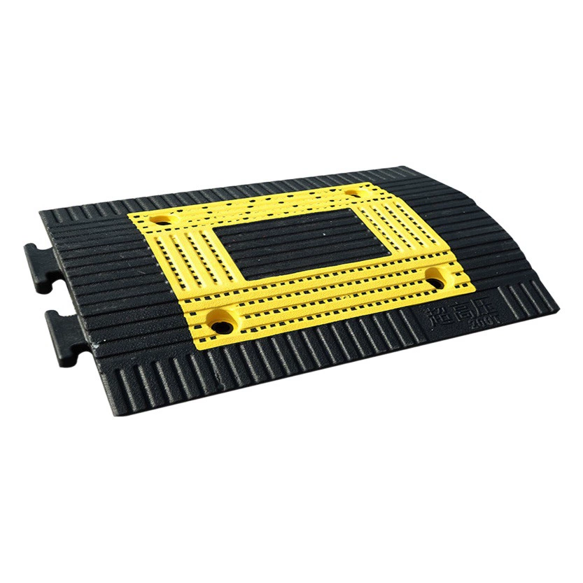 Резиновый и пластиковый лежачий полицейский резиновый ограничитель скорости буферная лента Резина и пластик утолщенный автомобиль наклон доска наклон шоссе дорога автозаправочная станция