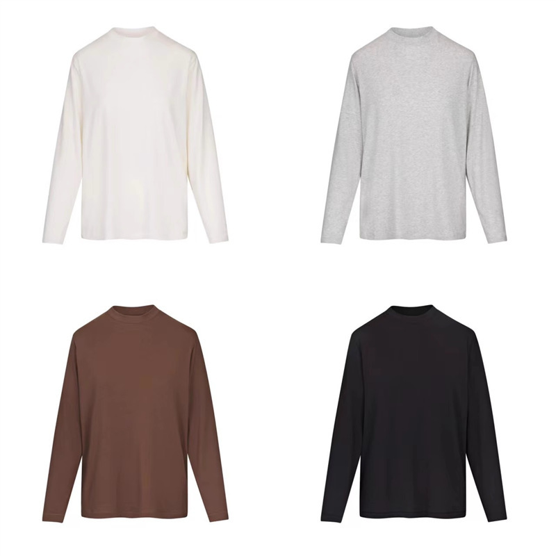 Kylie's same style Skims Kim Kardashian women's loose cotton long-sleeve T-shirt, boyfriend style, comfortable silhouette with dropped shoulders Kylie's same style Skims Kim Kardashian women's loose cotton long-sleeve T-shirt, boyfriend style, comfortable silhouette with dropped shoulders