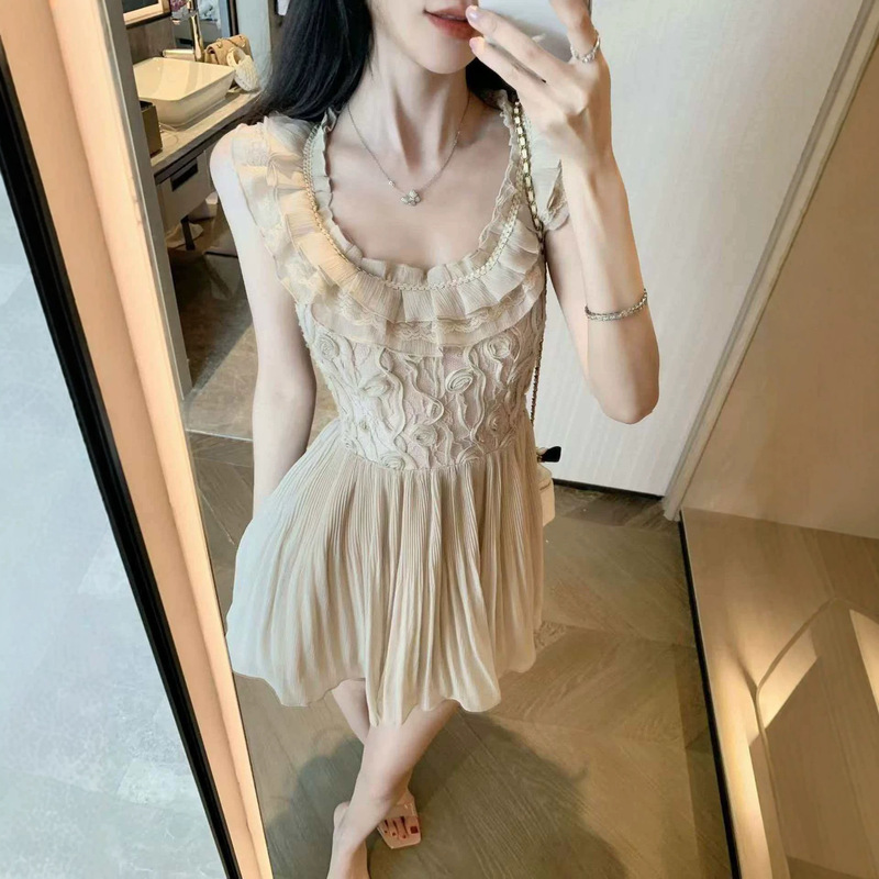 Justqin 5/15 Medieval Girl's New Style High-End Lace Short Skirt Waist-Cinching Dress for Women
