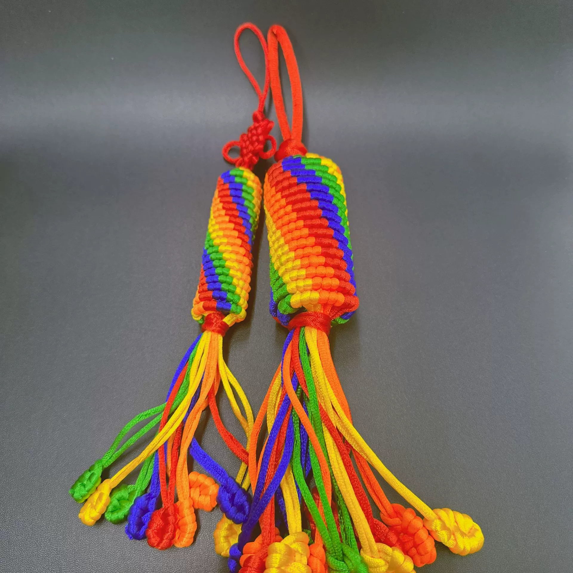 Тибетский Ваджраяны вязание ручной работы пятицветная линия красный китайский узел автомобиль домашний кулон