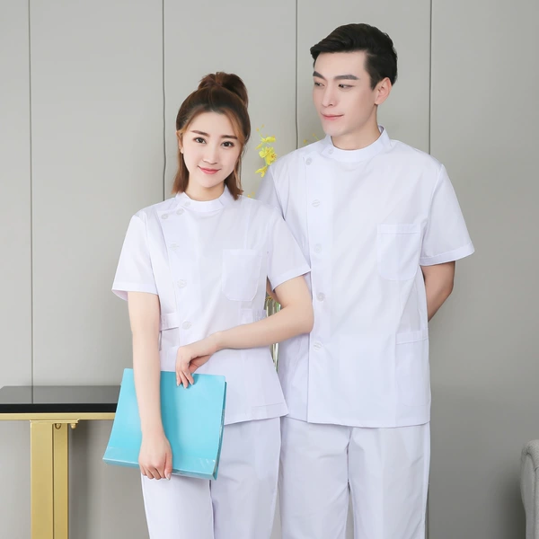 White sleeves, set, with short sleeve