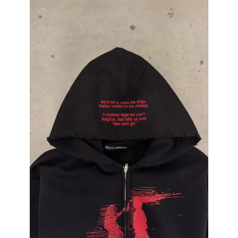 Felpa con cappuccio e zip Dark Street – Felpa oversize unisex con stampa 3D (nera, pesante, dalla S alla 5XL)_voghion.com