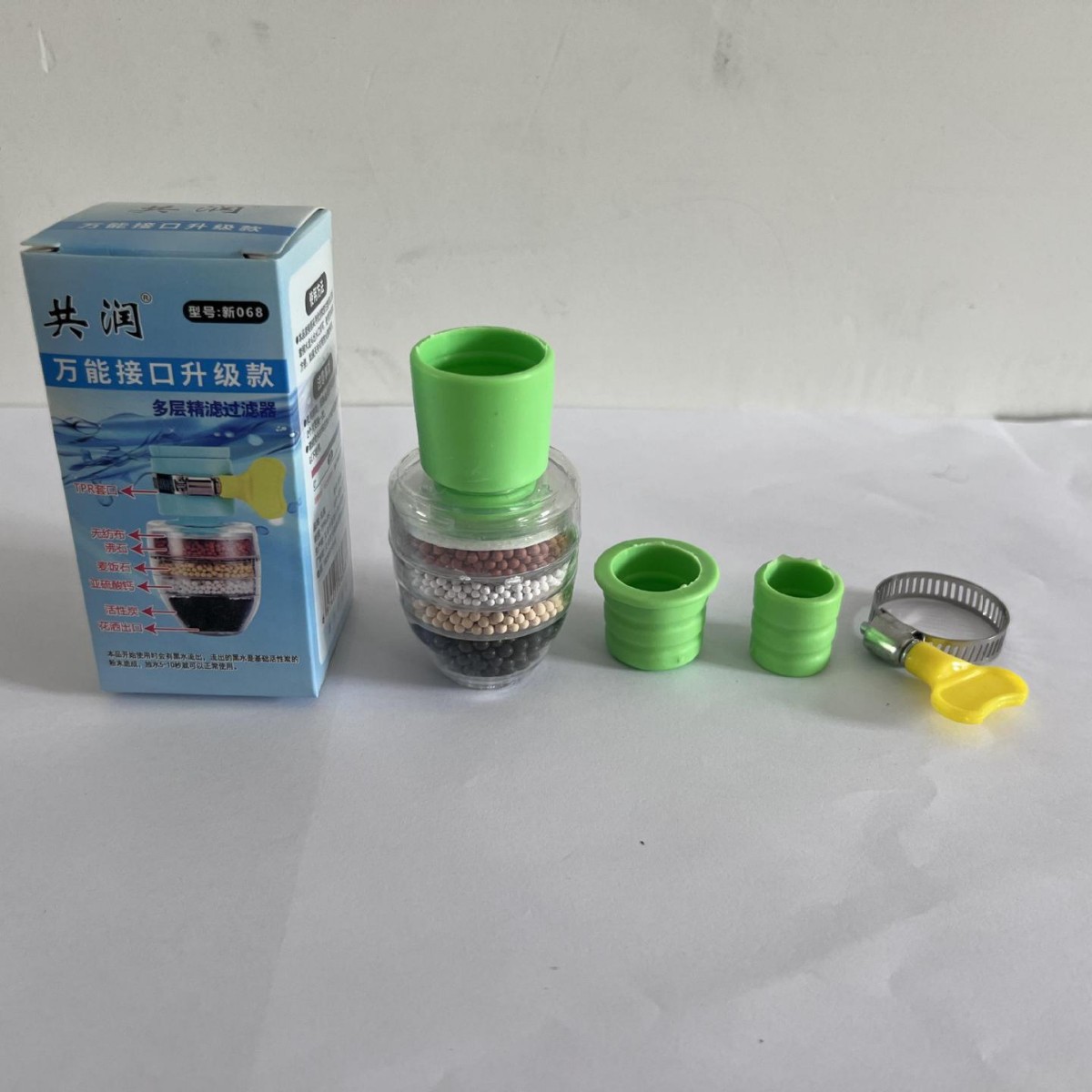 Grifo, cabezal a prueba de salpicaduras, filtro de purificación de agua de cocina, giratorio retráctil, con piedra médica, artefacto de ducha de ahorro de agua al por mayor