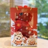 Red good luck + lucky scarf + New Year gift bag