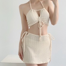 泳衣女分体裙式三件套比基尼泳装性感网红高级感显瘦泳装厂家直销