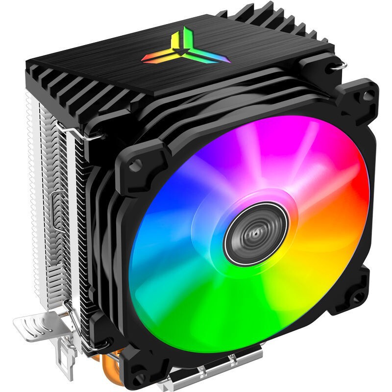 Qiaosibo Cr1200 Radiator with Two Copper Tubes and Automatic Colorful Lighting for Desktop Computer Cpu Air-Cooled Cooler