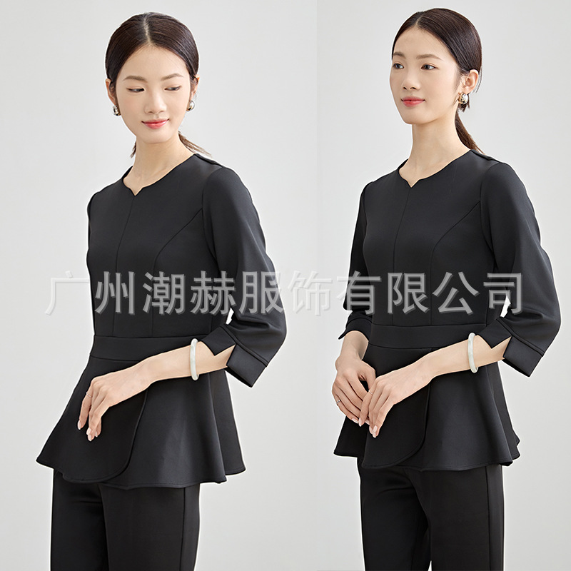 韩式美容院职业正装2024新款美容院珠宝店医美接待气质西装工作服
