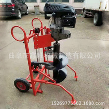 宁武县 独轮汽油挖坑机 护栏埋肝钻孔机 小型轻便地钻机