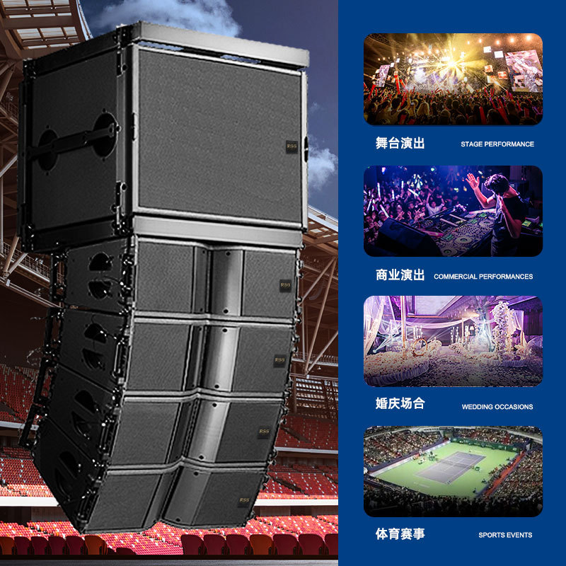 KARA208 el mismo escenario de sonido de sonido activo doble diez pulgadas altavoces profesionales al aire libre de alta potencia barra