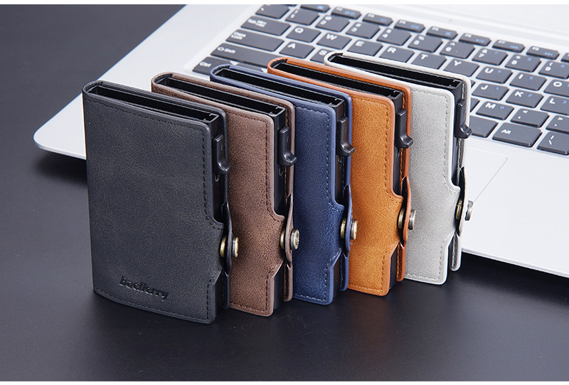 Men's Solid Color Pu Leather Open Card Holders display picture 1