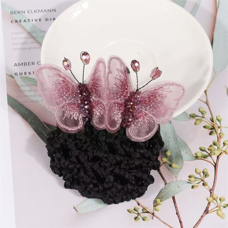 Creative Korean version of tulle lace temperament side clip ladies Hyun-a wind hair clip net red Yiwu handmade jewelry wholesale