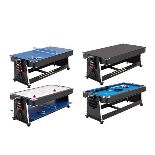 Mesa de ping-pong multifuncional 4 en 1 giratoria, mesa de billar, mesa de hockey, mesa de conferencias, venta al por mayor de fábrica