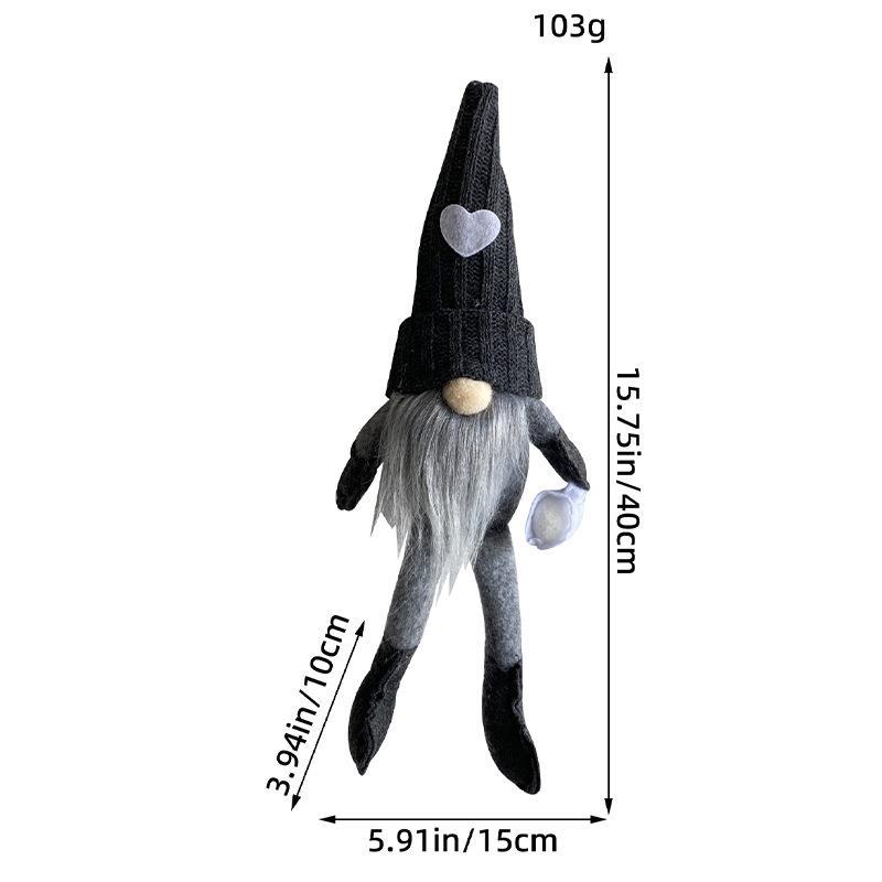 Estación independiente transfronteriza de punto muñeca sin rostro pierna colgando mano molienda café decoraciones navideñas taza muñeca de amor