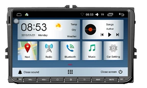 Подходит для 9-дюймовой кнопки Volkswagen Оригинальный автомобильный навигация по ветру GPS Android Интеллектуальный голосовой контроль PX58.0 Система обратный вид заднего вида
