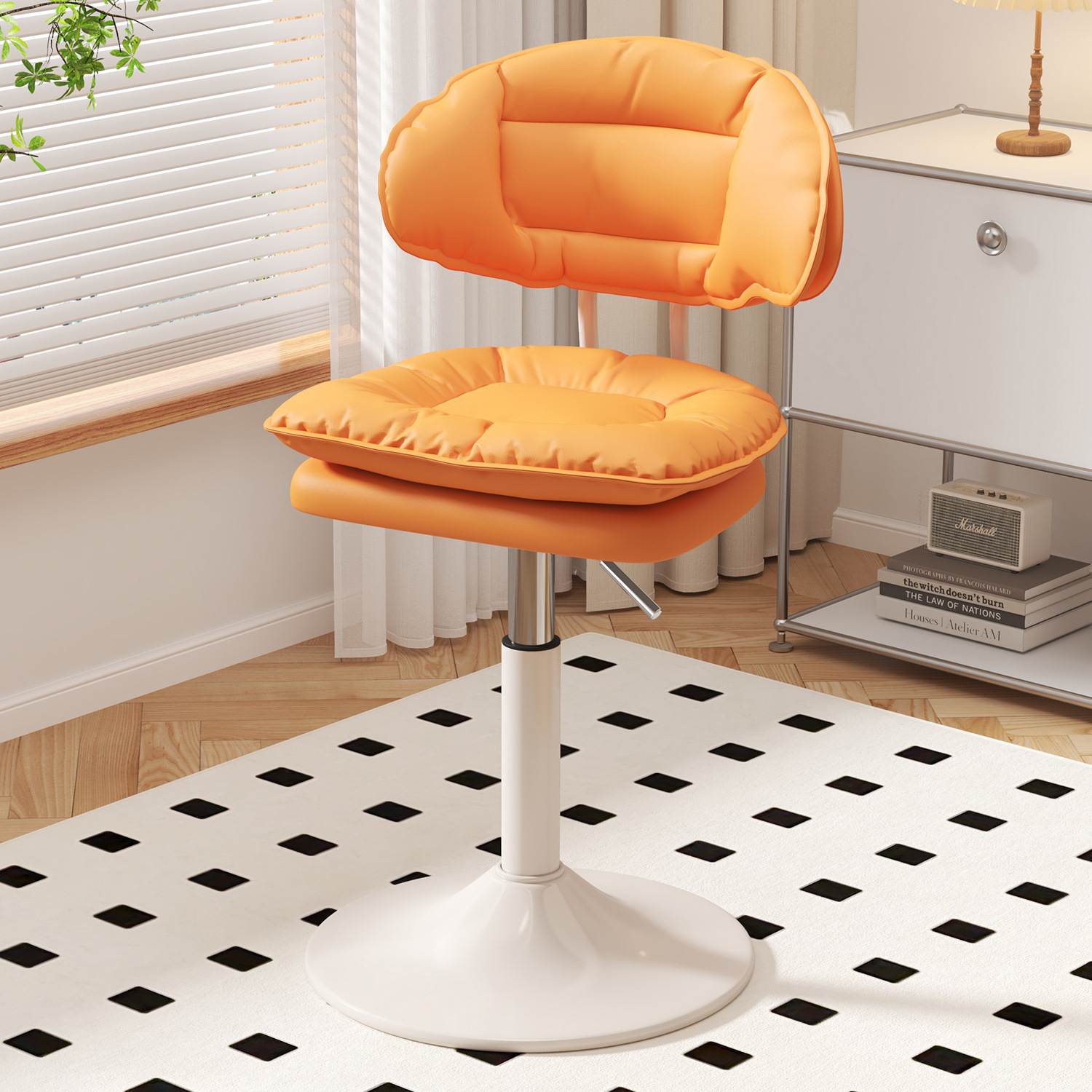 Silla de bar simple taburete giratorio casero respaldo silla de bar silla de plata de belleza manicurista elevación taburete