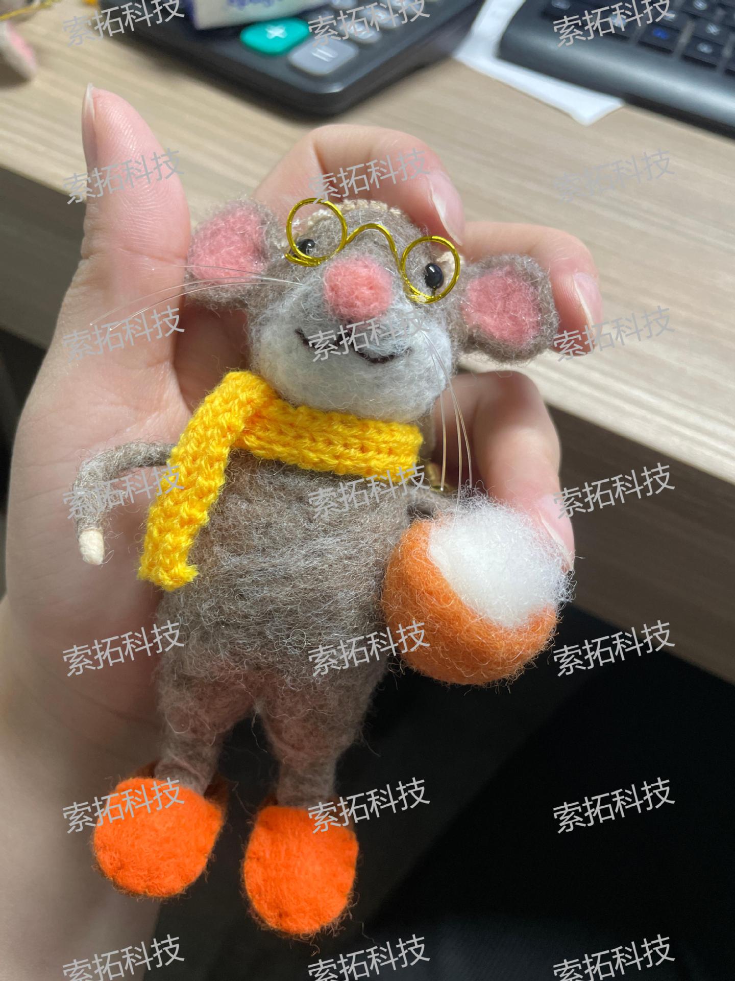 跨境爆款 Cute Needle Felted Mouse 可爱针毡老鼠 TK独立站temu-阿里巴巴