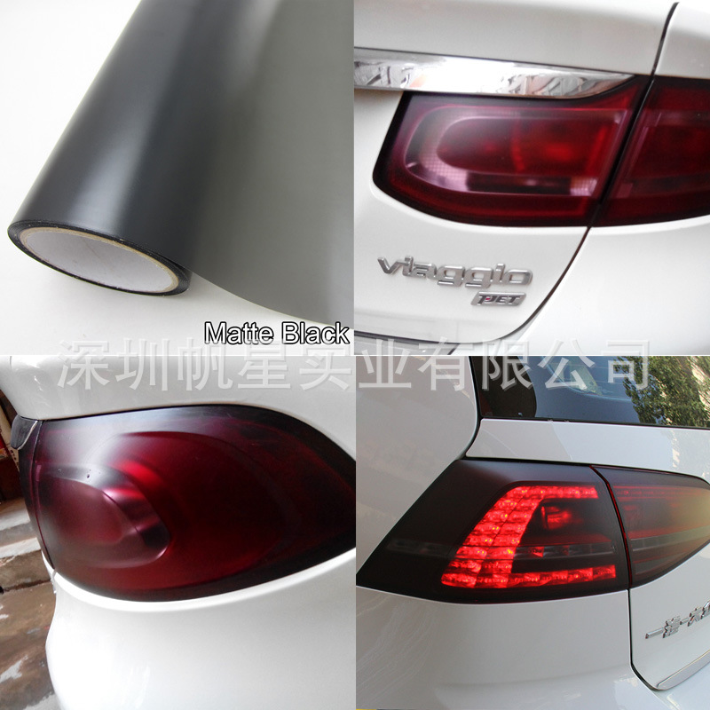 Cross-border car headlight film, tail light dark black tinted translucent color-changing film, motorcycle headlight modification sticker