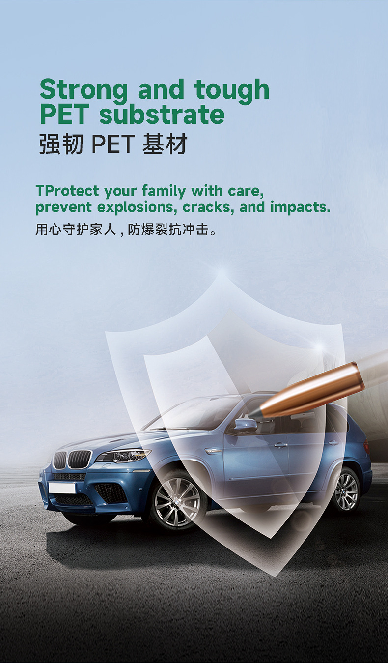 Factory Direct Sales of Automotive Pet Window Film, Heat Insulation Film, Car Window Film, Glass