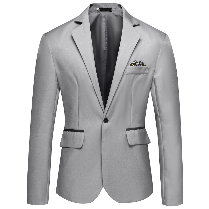 Foreign Trade New 2021 Cross-Border Men's Single-Breasted Small Suit K-Style Youth Slim-Fitting Non-Iron Casual Suit Jacket