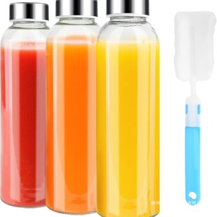 ���R�d18ozˮƿ6����500ml͸��������֭ƿ���ե֭���豭���w��©