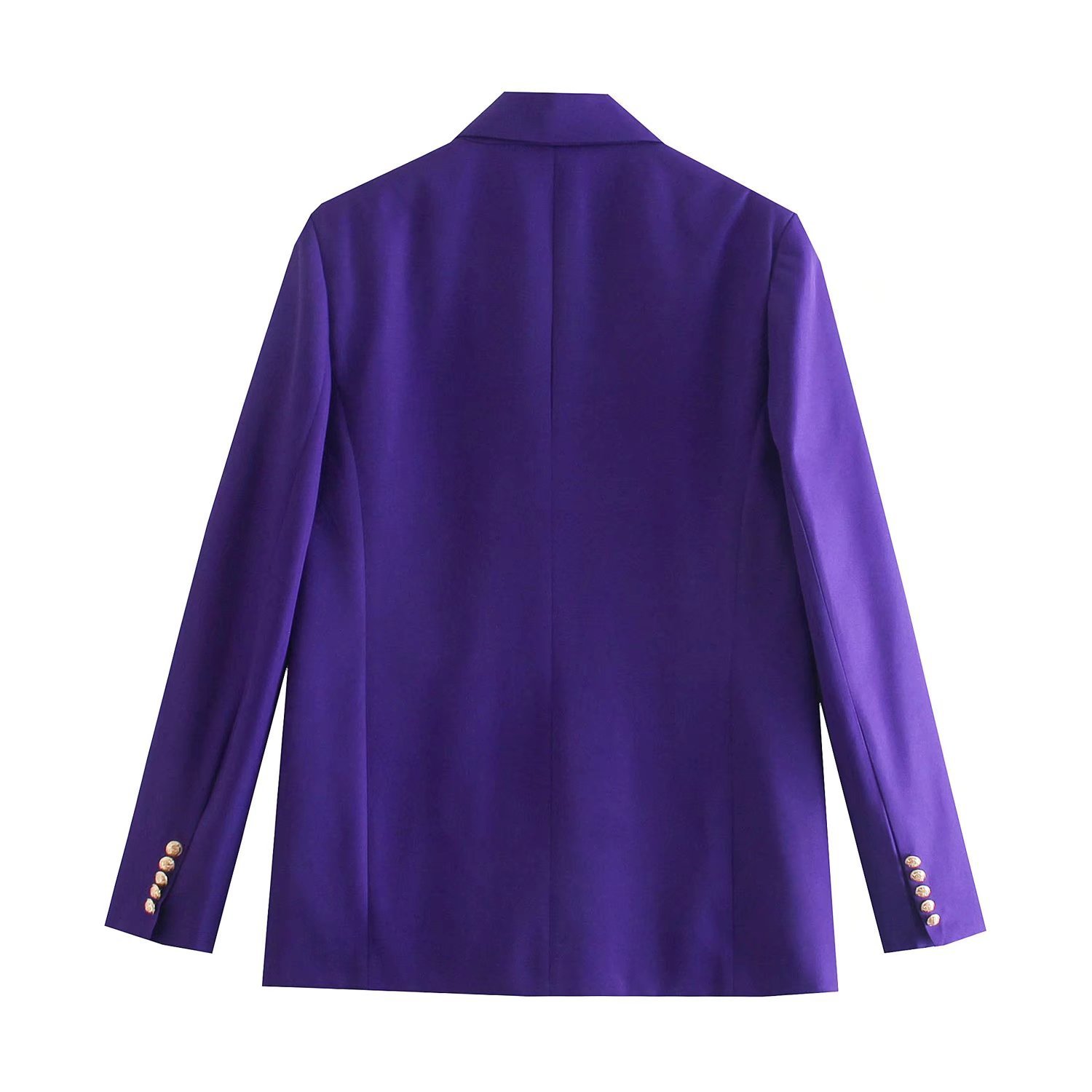 Blazer slim de doble botonadura morado NSLQS101687