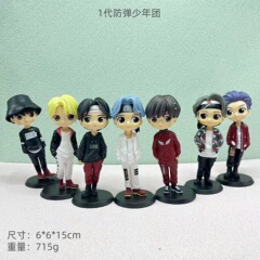 BTS 少年セット BTS Q バージョンアニメ人形ハンドモデルカー車の装飾装飾品 BTS